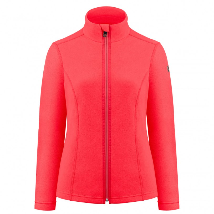 Womens micro fleece techno red