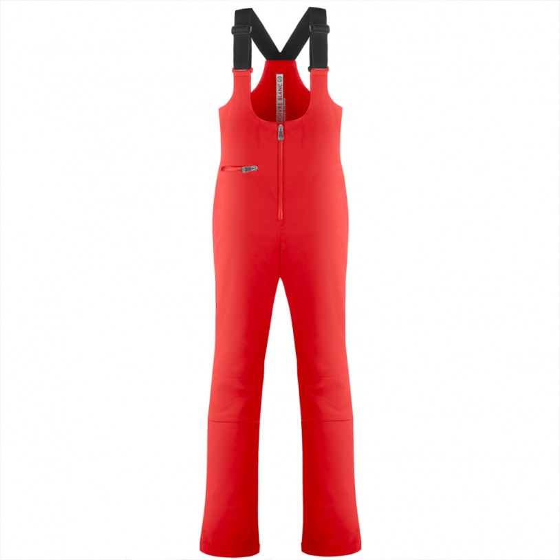 Poivre Blanc Women's Stretch Ski Jacket in Scarlett Red