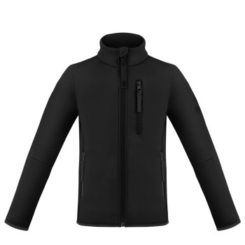 Boys stretch fleece jacket black