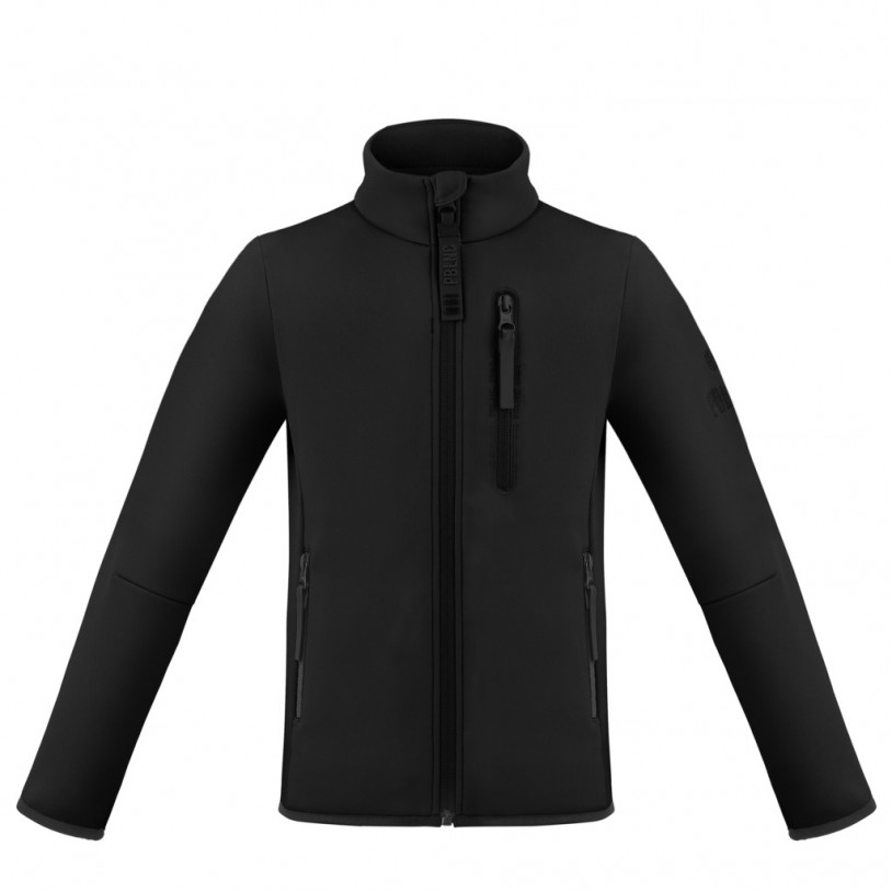 Boys stretch fleece jacket black