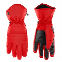 Womens ski gloves scarlet red