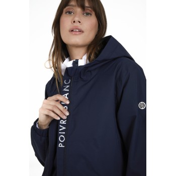 Womens rain coat oxford blue