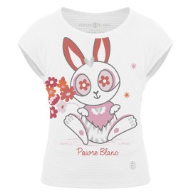 Girls eco active t- shirt rabbit white