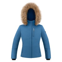Girls stretch ski jacket twilight blue Emma