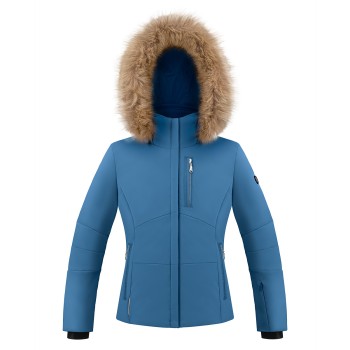 Girls stretch ski jacket twilight blue Emma