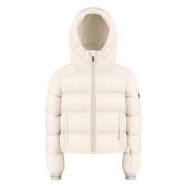Girls synthetic down ski jacket natural white Chloe