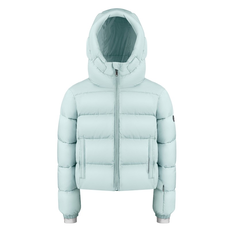 Girls synthetic down ski jacket aloe blue Chloe