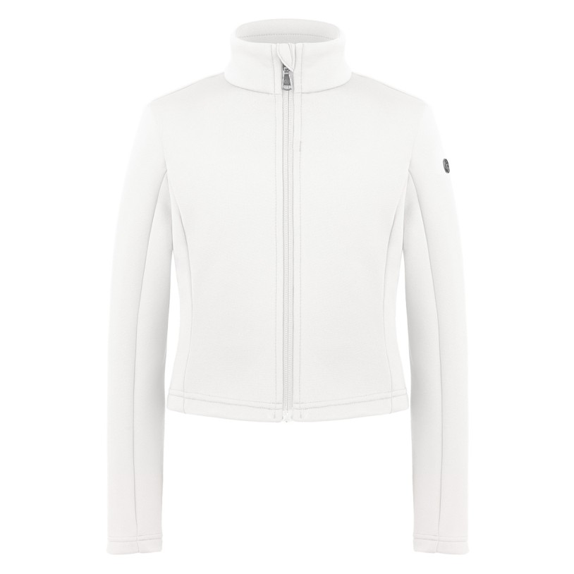 Girls stretch fleece jacket white Helen