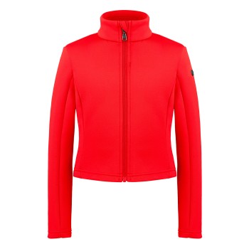 Girls stretch fleece jacket scarlet red Helen