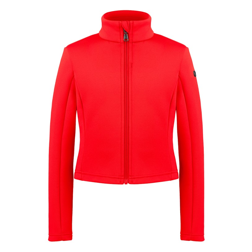 Girls stretch fleece jacket scarlet red Helen