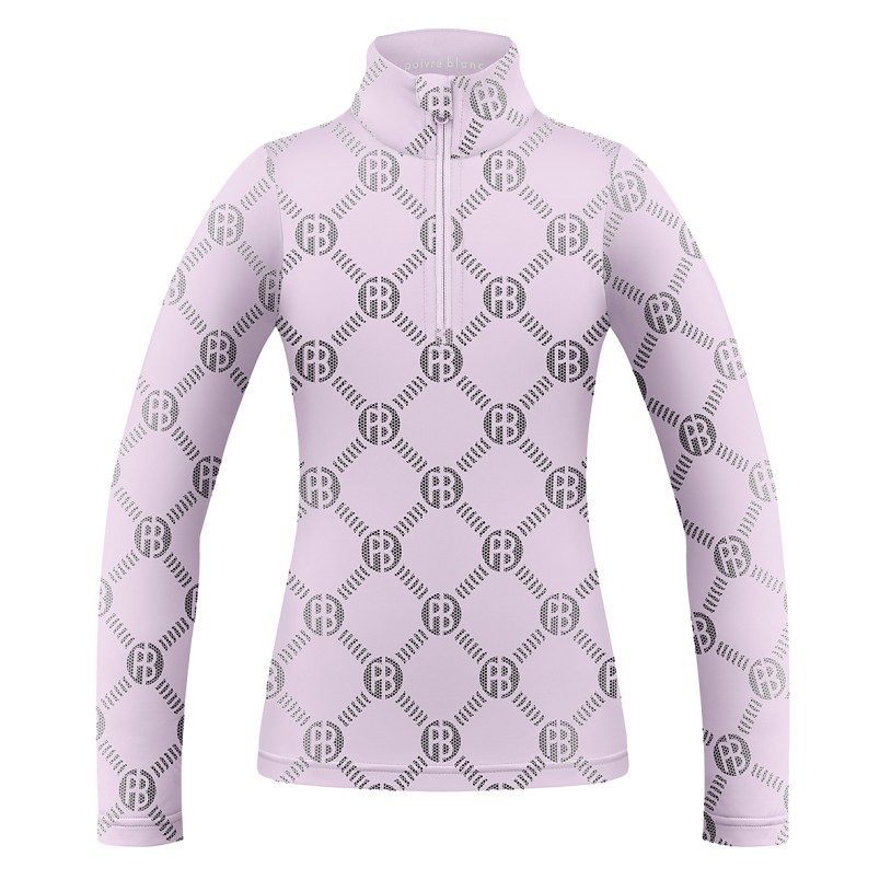 Girls base layer monogram purple Mia