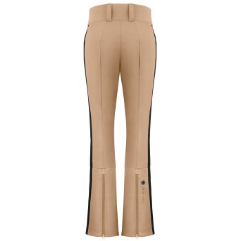 Womens stretch ski pants almond brown/black