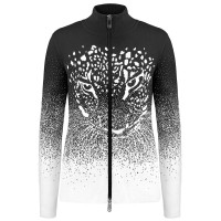 Womens knit jacket black/white