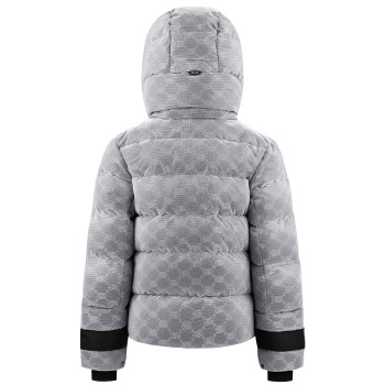 Girls synthetic down jacket shiny silver