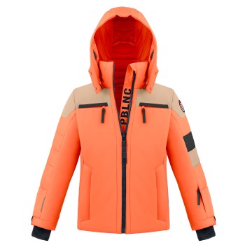 Boys ski jacket multico mandarin orange