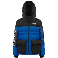 Boys ski jacket print infinity blue