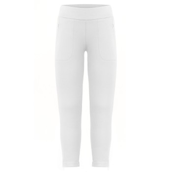 Girls stretch fleece pants white