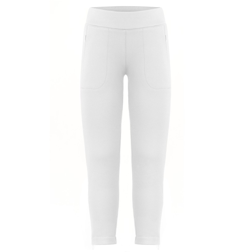 Girls stretch fleece pants white