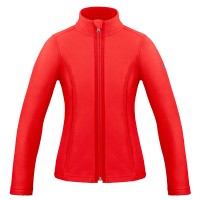 Girls micro fleece jacket scarlet red