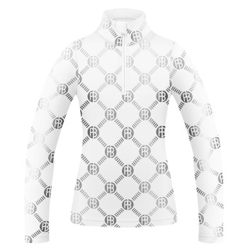 Girls base layer monogram white