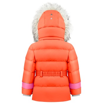 Girls synthetic down jacket mandarin orange