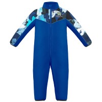 Boys fleece overall fancy infinity blue