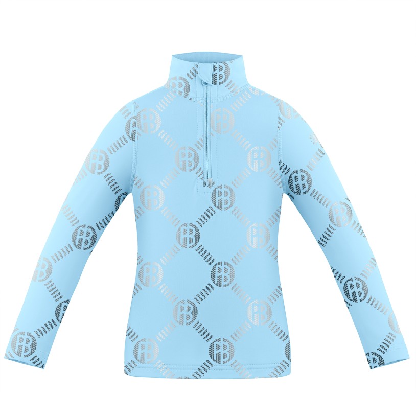 Girls base layer monogram starlight blue