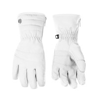 Girls ski gloves white