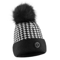 Girls beanie check black