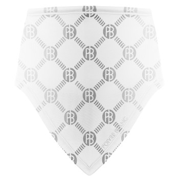 Womens neck warmer monogram white