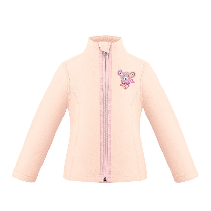 Girls micro fleece jacket baby pink Ruby