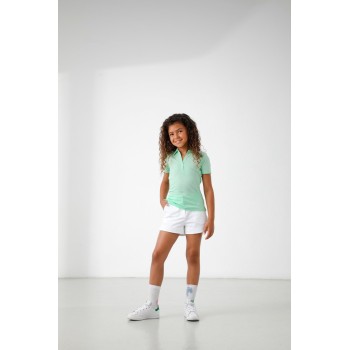 Girls eco active polo shirt mint green