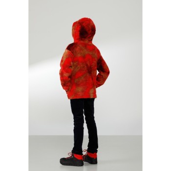 Girls oversize jacket multico sherpa red