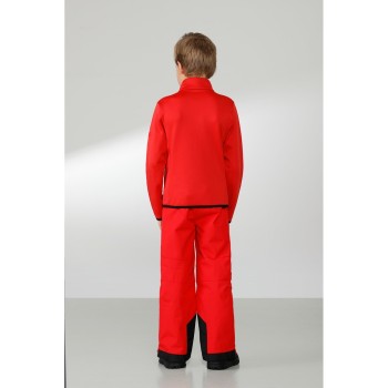 Boys stretch fleece jacket scarlet red