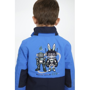 Boys rain parka 3in1 king blue/oxford blue